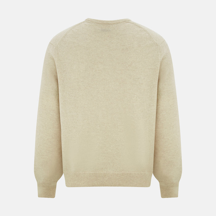Ivory Cashmere V-Neck Jumper Image 2