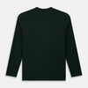 View 3 of product A forest green long-sleeve crewneck t-shirt by Turnbull & Asser is laid flat on a white background, showing the front side with no visible patterns or logos—a timeless, versatile staple.
