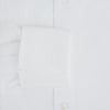 View 3 of product The Turnbull & Asser Tailored Fit Plain White Cotton Shirt features a Kent collar, button-down front, long sleeves, and double cuffs, shown on a white background.