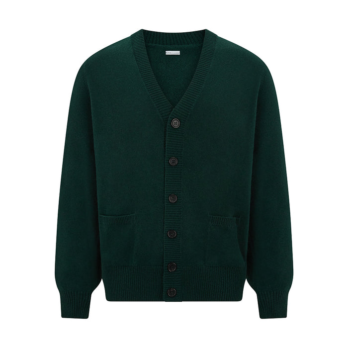 Forest Green Cashmere Cardigan Image 4