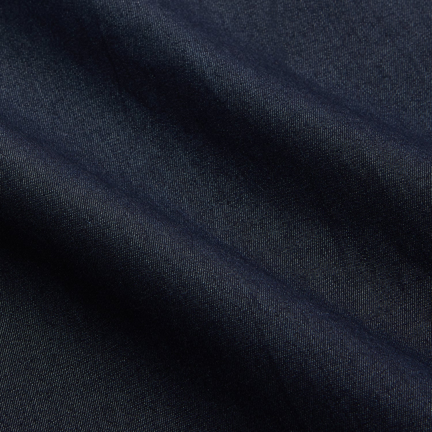 View 4 of product The Turnbull & Asser Blue Weekend Fit Finch Shirt features a Derby collar, chest pocket, classic white buttons, and timeless style, all in cotton. Laid flat on a white background.