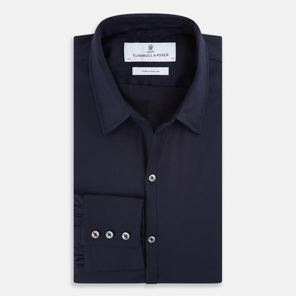 Navy Twill Windsor Shirt Image 4
