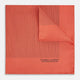 The Orange Stripe Silk Pocket Square by Turnbull & Asser features thin black vertical lines and "TURNBULL & ASSER HAND PRINTED IN ENGLAND" in the corner, neatly folded on a white background.
