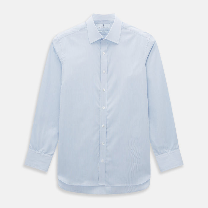 Sky Blue Ripple Double Pinstripe Mayfair Shirt