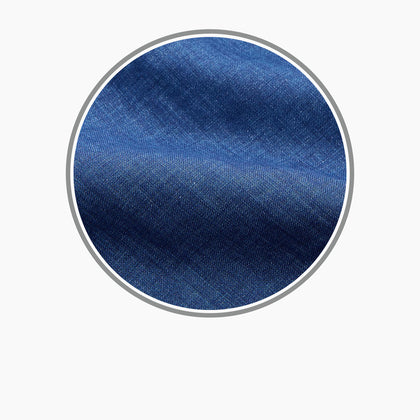 Navy Linen Fabric Image 2