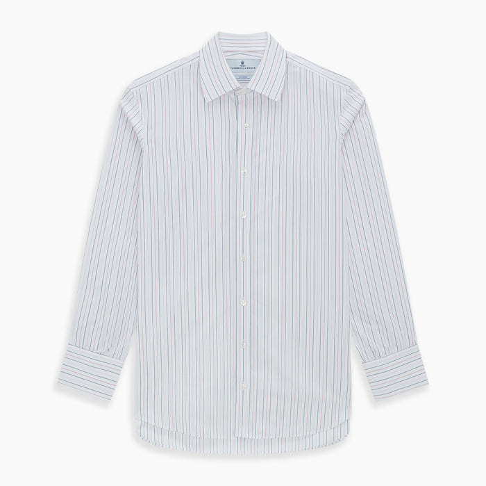 Pink and Blue Wide Pinstripe Mayfair Shirt Image 13