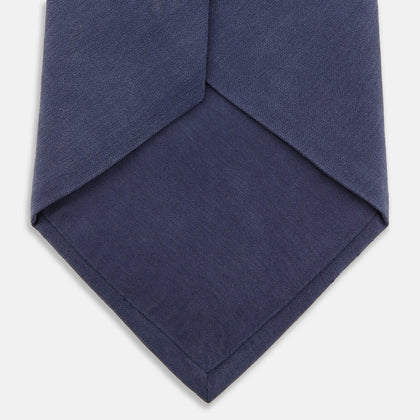 Navy Gold Embroidered Botanical Tie Image 1