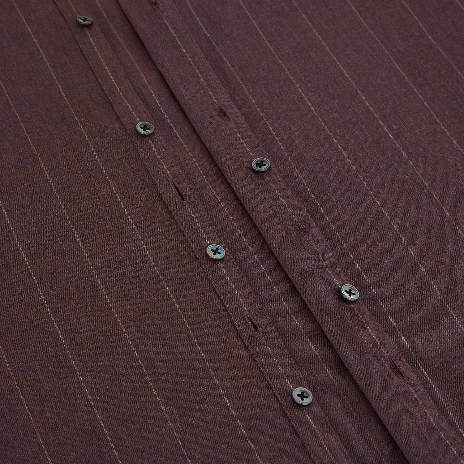 View 7 of product The Indies Red Wide Stripe Westminster Shirt by Turnbull & Asser features wide red stripes, a classic collar, and a tailored fit, reflecting British craftsmanship. Displayed against a white background.