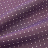 View 4 of product The Lilac and Violet Micro Dot Silk Cravat by Turnbull & Asser features small white polka dots on elegant silk, expertly crafted for a refined look, and is shown against a white background.