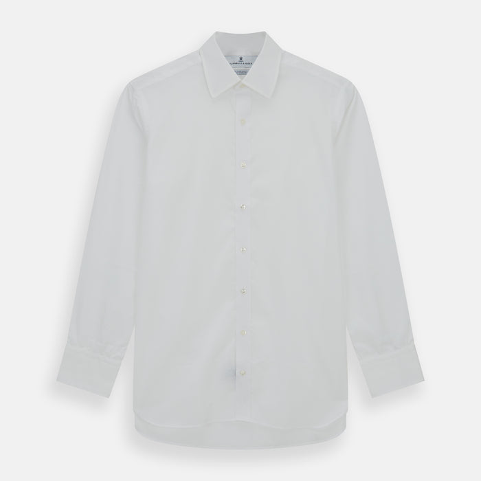 White Sea Island Quality Cotton Shirt with T&A Collar and 3-Button Cuffs