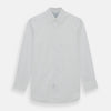 View 1 of product The Turnbull & Asser White Sea Island Quality Cotton Shirt features a T&A collar and 3-button cuffs, crafted from premium cotton and showcased against a plain white background.