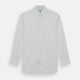 The Turnbull & Asser White Sea Island Quality Cotton Shirt features a T&A collar and 3-button cuffs, crafted from premium cotton and showcased against a plain white background.
