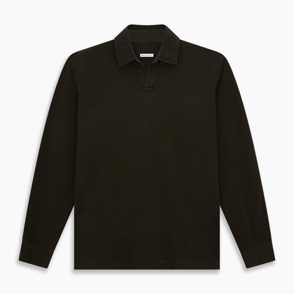 Brown Rugby Polo Shirt Image 6