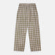Turnbull & Asser Green Multi Check Cotton Hastings Pyjama Trousers—loose-fit with elasticated drawstring waist, featuring a brown, green, and white plaid pattern. Shown flat on a white background.