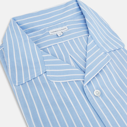 White and Blue Stripe Quarzo Nightshirt Image 1