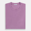 View 5 of product The Turnbull & Asser Mulberry Short-Sleeve T-shirt, shown on a white background, features a crew neck and clean lavender design with no logos or patterns, making it an ideal choice for everyday wear.