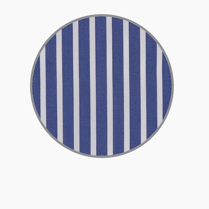Navy and White Deep Stripe Cotton Fabric Image 2