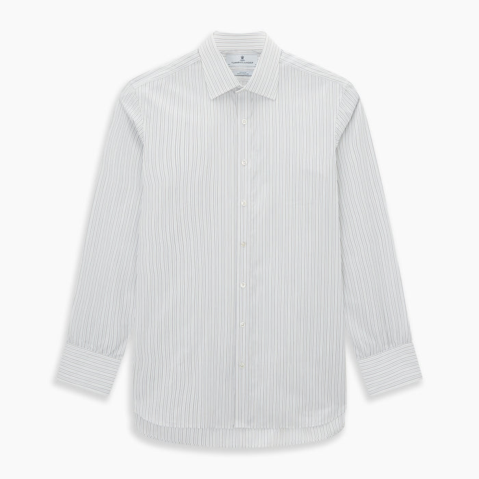 Blue Multi-Tone Double Pinstripe Mayfair Shirt Image 6