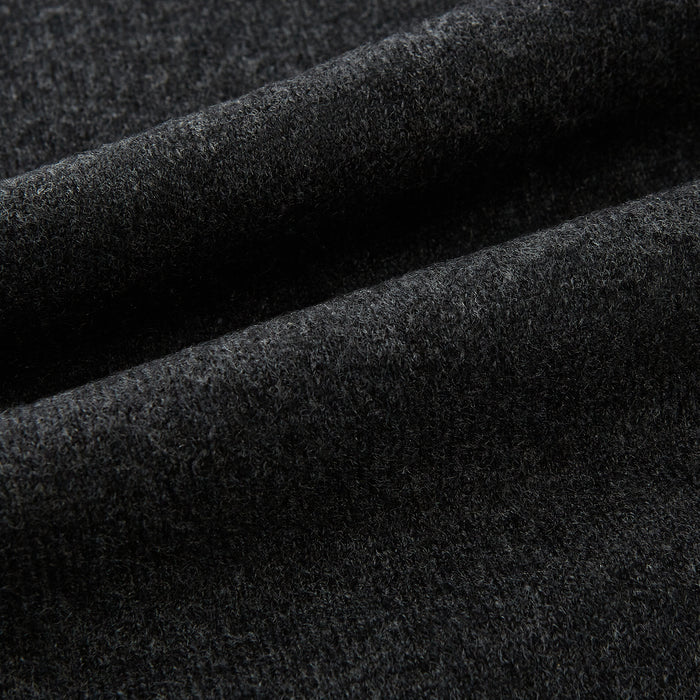 Plain Charcoal Cashmere Knitted Scarf Image 2