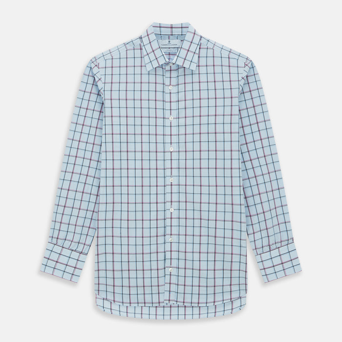 Blue and Pink Tattersall Check Mayfair Shirt