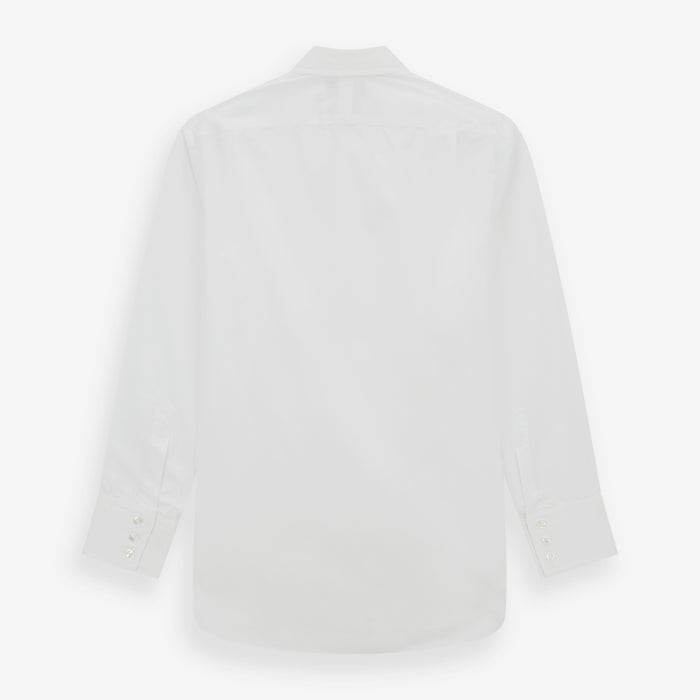 White West Indian Sea Island Cotton Shirt with T&A Collar and 3-Button Cuffs Image 2