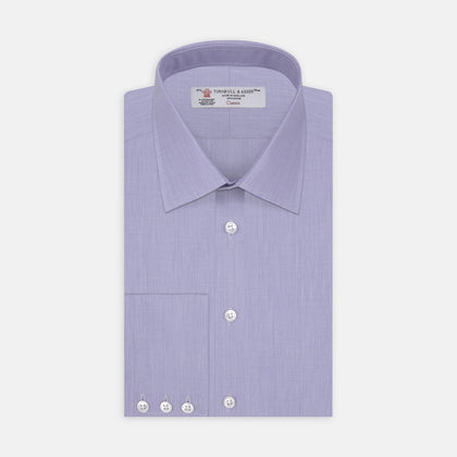 Blue End-on-End Cotton Fabric Image 1