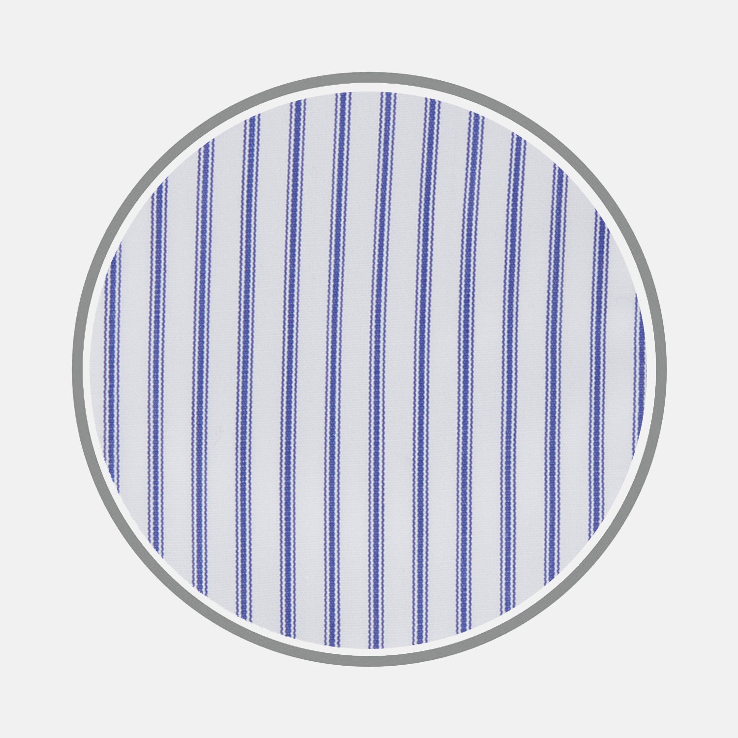 View 1 of product A close-up of the Navy Centre Stripe Cotton Fabric shirt by Turnbull & Asser.