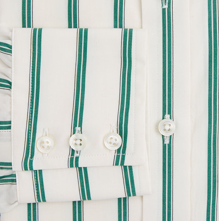Green Double Track Stripe Mayfair Shirt Image 3
