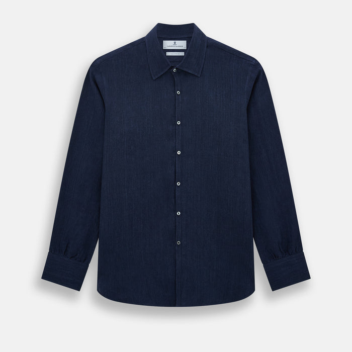 Navy Linen Westminster Shirt