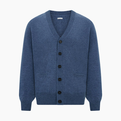 Blue Cashmere Cardigan Image 4