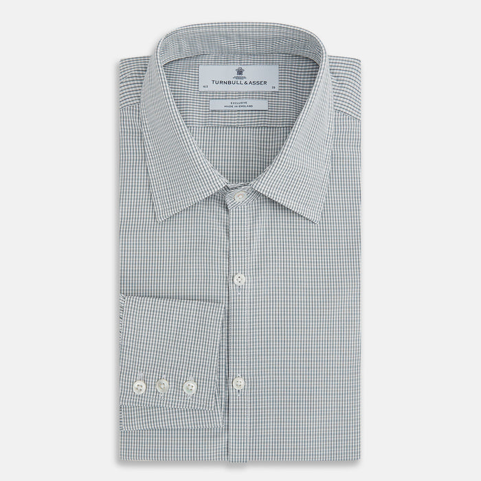 Forest Green Micro Tattersall Westminster Shirt Image 4