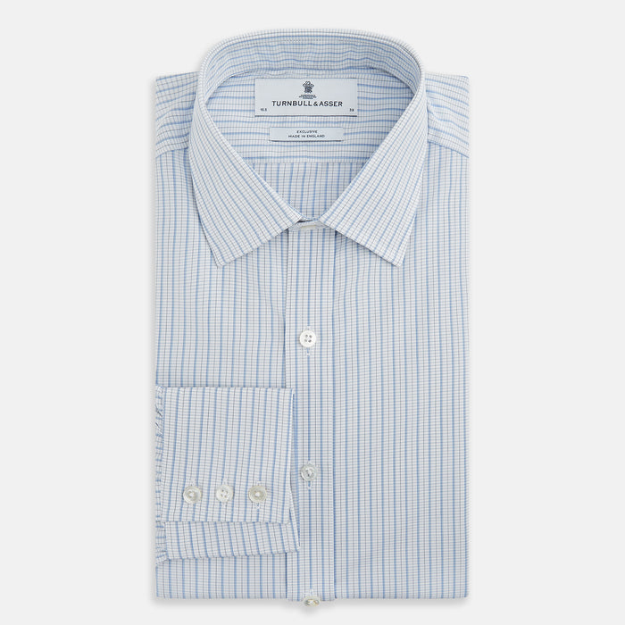Blue Graph Check Mayfair Shirt Image 4
