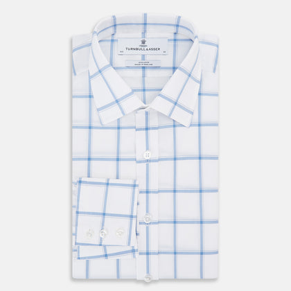 Colony Blue Grid Check Mayfair Shirt Image 4