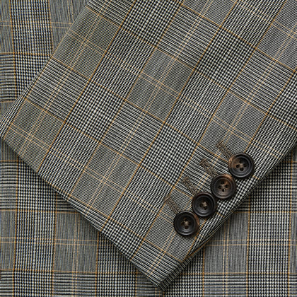 Beige Wool Prince-of-Wales Check Jacket Image 2