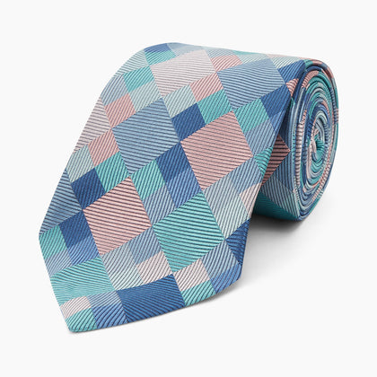 Green Multi Pixel Silk Tie Image 5