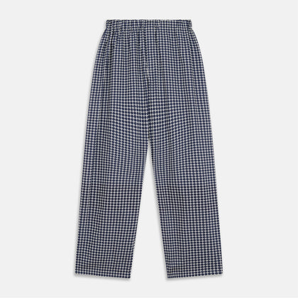 Navy Motif Silk-Blend Hyde Pyjama Set Image 6