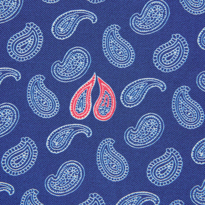 Navy Multi Valentines Day Special Silk Pocket Square Image 2