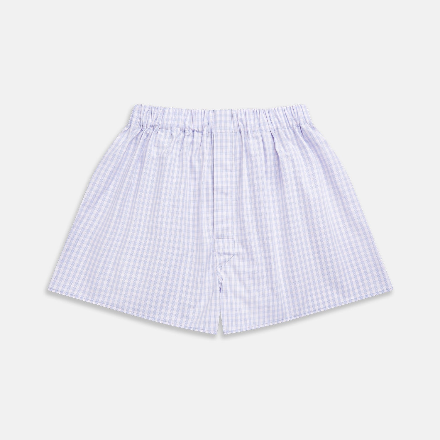 View 1 of product Lilac multi check cotton Godfrey boxer shorts by Turnbull & Asser, featuring an elastic waistband and classic style—a luxurious underwear choice, shown on a plain white background.