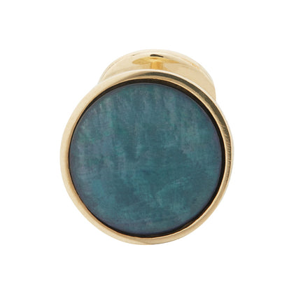 Gold and Navy Mother of Pearl Cufflinks Image 1