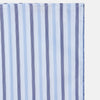 View 3 of product The Turnbull & Asser Blue Multi Stripe Cotton Handkerchief is shown flat against a white background, with one corner folded to reveal its reverse side. It features horizontal and vertical blue and white stripes on luxury cotton.