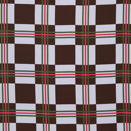 Green and Red Checked Chess Board Silk Pocket Square Image 1