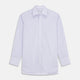 The Turnbull & Asser Lilac Multi Check Cotton Regular Fit Mayfair Shirt features a classic T&A collar and button-up design, shown laid flat in a light purple gingham pattern.