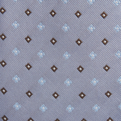 Pale Blue Multi Floret Silk Tie Image 1