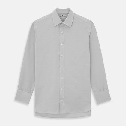 SILVER MULTI-CHECK COTTON REGULAR FIT SHIRT
