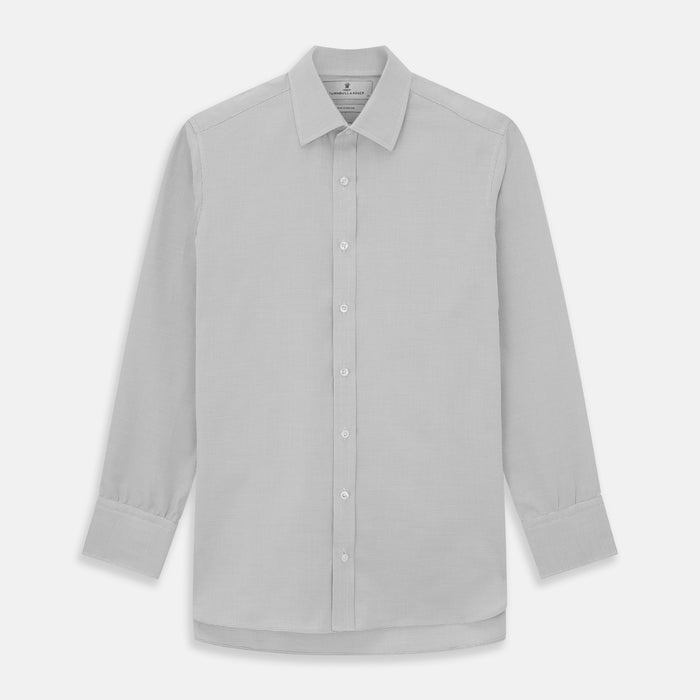SILVER MULTI-CHECK COTTON REGULAR FIT SHIRT