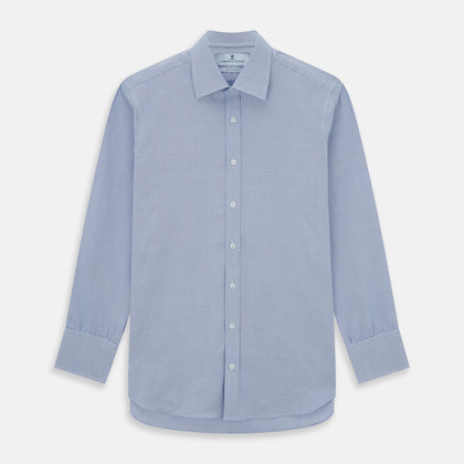 NAVY MULTI-CHECK COTTON REGULAR FIT SHIRT