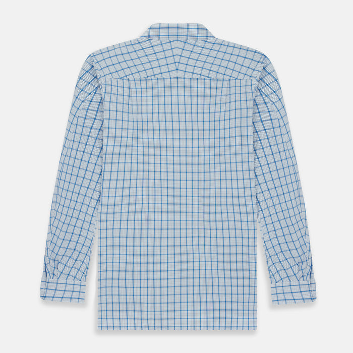 Blue Graph Overlay Check Piccadilly Shirt Image 5