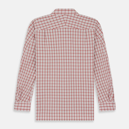 Red Graph Overlay Check Piccadilly Shirt Image 5