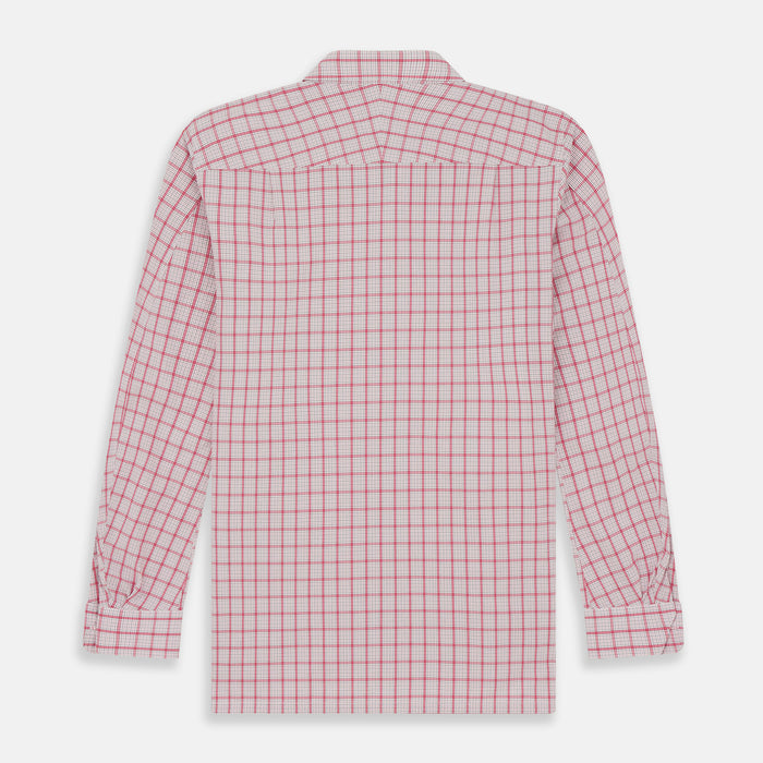 Pink Graph Overlay Check Piccadilly Shirt Image 5