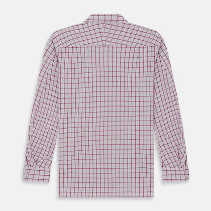 Purple Graph Overlay Check Piccadilly Shirt Image 5